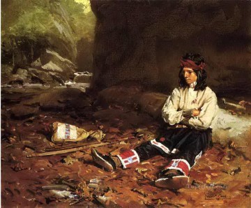 アメリカインディアン Painting - ウィリアム・ギルバート・ゴールxx 若きハンター・インディアナ
